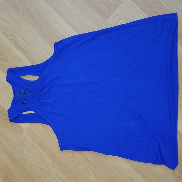 Bella + canvas blue tank top no pain no booty gains size medium - Picture 6 of 8